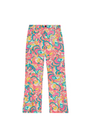 Pantaloni a stampa floreale vintage acqua e rosa image