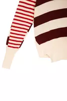 Maglione a righe miste bianche e rosse image