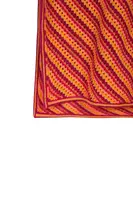 Diagonal sunset stripe crochet overcoat image