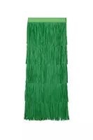 Emerald green fringed skirt image