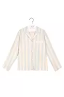 Baby blue and ivory striped blazer image