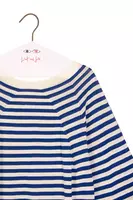Ocean blue and white stripe sweater image