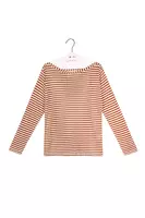 Chocolate and white stripe sweater image