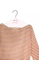 Chocolate and white stripe sweater image