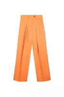 Melon pleated palazzo trousers image