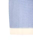 Dusty blue pointelle knit top image