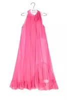Bubblegum pink silk dress image