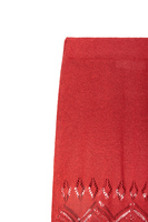 Brick geometric pointelle knit skirt image