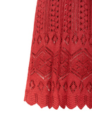 Brick geometric pointelle knit skirt image