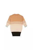 Tricolor lurex knit polo sweater image