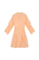Light apricot ruffled dress image