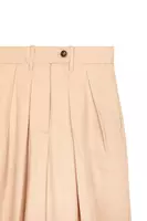 Beige pleated palazzo trousers image