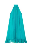 Bright acqua silk dress image