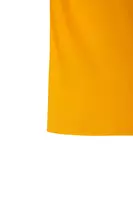 Saffron yellow crepe de chine draped tank top  image