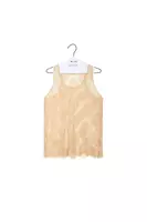 Cream floral lace tank top  image