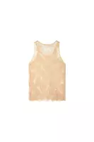 Cream floral lace tank top  image