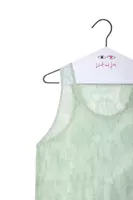 Mint green floral lace tank top  image