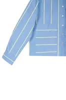 Camicia giacca blu cielo con righe giallo limone image