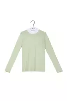 Pale mint green long sleeved t-shirt  image