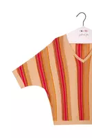 Sunset stripes knit top image