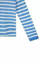 Sky blue and white stripe sweater image