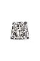 Silver floral sequin mini skirt  image