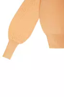 Cardigan beige in maglia pointelle image