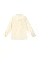 Ivory fan embroidered blouse image