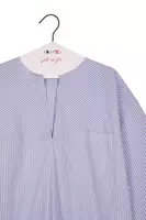 Sky blue and white striped blouse image