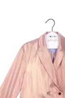 Blazer oversize in lamé oro rosa image