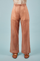 Pantaloni a gamba larga rosa antico image