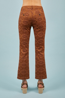 Pantaloni jacquard color cioccolato image
