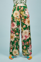 Pantaloni verdi con stampa floreale multicolore image
