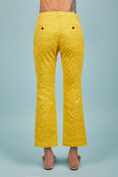 Sunshine yellow jacquard trousers image