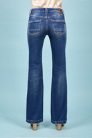 Low waist blue straight jeans image