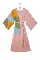 Patchwork oriental scene kimono  image