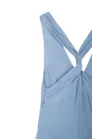 Sky blue dress with ruffles  image