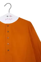 Camicia oversize in voile marrone cannella image