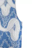 China blue embroidered sleeveless mini dress  image
