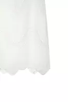 White embroidered sleeveless mini dress  image
