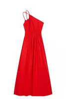 Fire Red Asymmetrical Dress  image