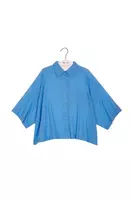 Celestial blue oversized voile shirt  image