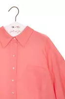 Bubblegum pink oversized voile shirt  image