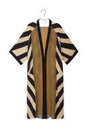 Bold striped silk overcoat  image