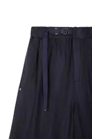 Navy blue striped trousers  image