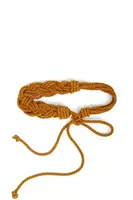 Golden yellow plaited cord belt  image