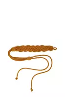 Cintura in corda intrecciata giallo oro image