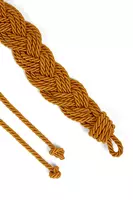Golden yellow plaited cord belt  image