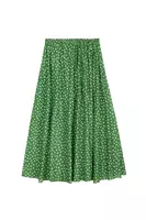 Emerald green polka dot wrap skirt  image