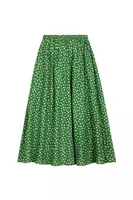 Emerald green polka dot wrap skirt  image
